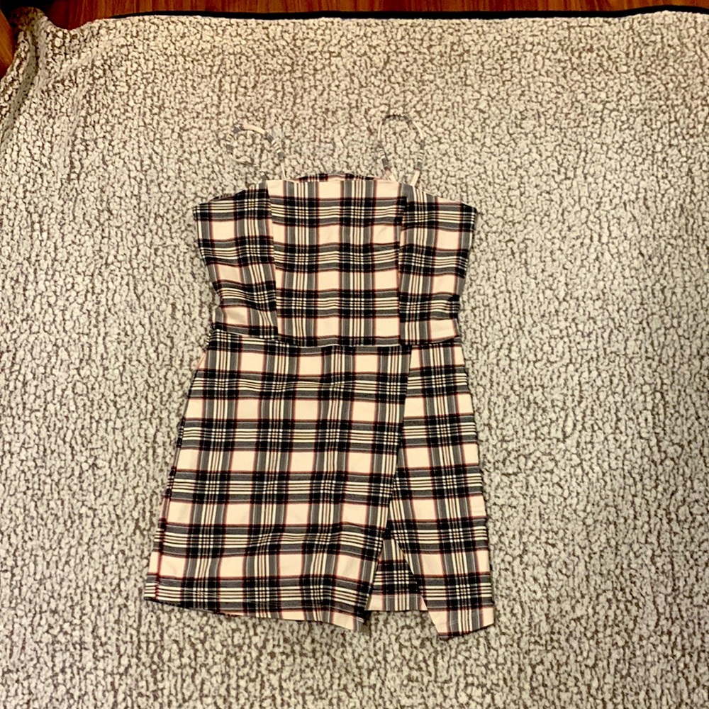 Crème plaid Originality romper
